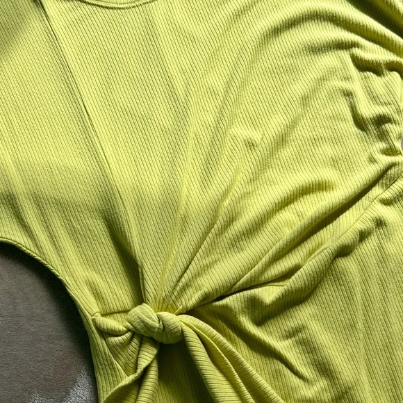 Daily Practice Nico by Anthropologie Celery Tie-Waist Short Sleeve Dress XS - Picture 7 of 11
